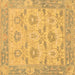 Square Abstract Brown Modern Rug, abs1215brn