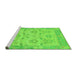 Sideview of Machine Washable Abstract Green Modern Area Rugs, wshabs1215grn