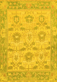 Abstract Yellow Modern Rug, abs1215yw