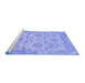 Sideview of Machine Washable Abstract Blue Modern Rug, wshabs1215blu