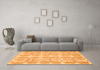 Machine Washable Abstract Orange Modern Rug, wshabs1216org