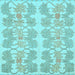 Square Abstract Light Blue Modern Rug, abs1216lblu