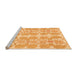 Sideview of Machine Washable Abstract Orange Modern Area Rugs, wshabs1216org