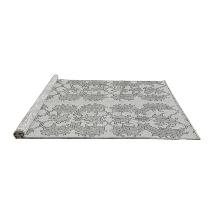 Sideview of Machine Washable Abstract Gray Modern Rug, wshabs1216gry