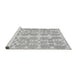 Sideview of Machine Washable Abstract Gray Modern Rug, wshabs1216gry