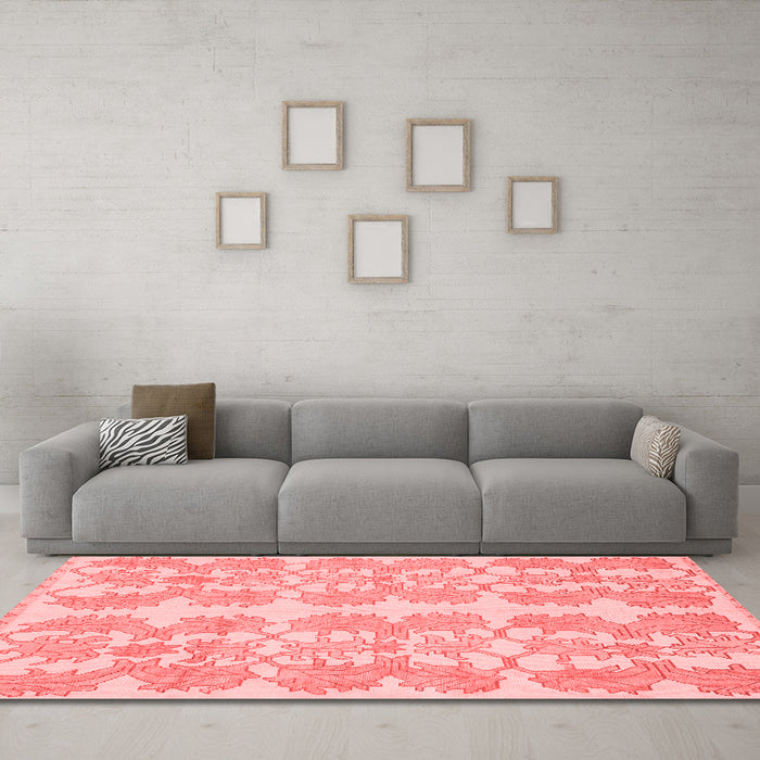 Modern Red Washable Rugs