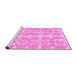 Sideview of Machine Washable Abstract Pink Modern Rug, wshabs1216pnk