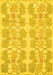 Machine Washable Abstract Yellow Modern Rug, wshabs1216yw