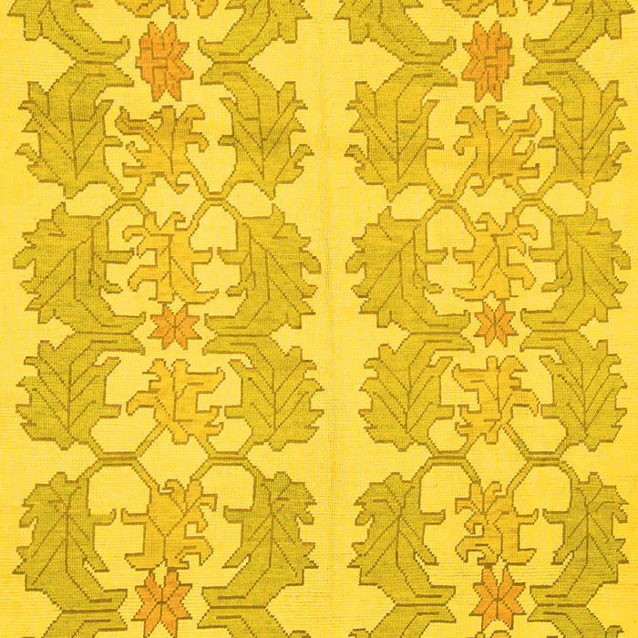 Machine Washable Abstract Yellow Modern Rug, wshabs1216yw