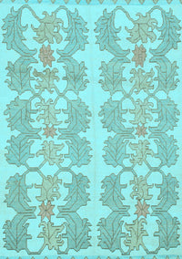 Abstract Light Blue Modern Rug, abs1216lblu