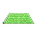 Sideview of Machine Washable Abstract Green Modern Area Rugs, wshabs1216grn