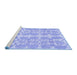 Sideview of Machine Washable Abstract Blue Modern Rug, wshabs1216blu