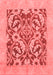 Abstract Red Modern Area Rugs