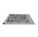 Sideview of Machine Washable Abstract Gray Modern Rug, wshabs1217gry