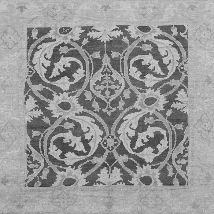 Square Abstract Gray Modern Rug, abs1217gry