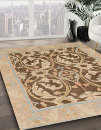 Abstract Brown Modern Rug, abs1217