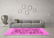 Machine Washable Abstract Pink Modern Rug in a Living Room, wshabs1217pnk