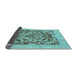 Sideview of Abstract Light Blue Modern Rug, abs1217lblu