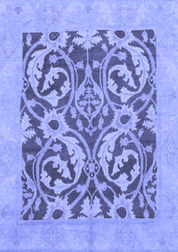 Abstract Blue Modern Rug, abs1217blu