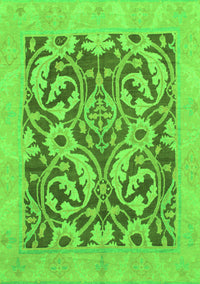 Abstract Green Modern Rug, abs1217grn