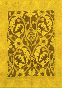 Abstract Yellow Modern Rug, abs1217yw