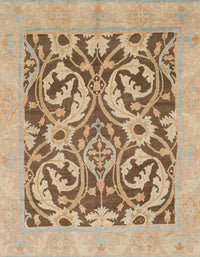 Machine Washable Abstract Brown Sugar Brown Rug, wshabs1217