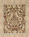 Machine Washable Abstract Brown Sugar Brown Rug, wshabs1217