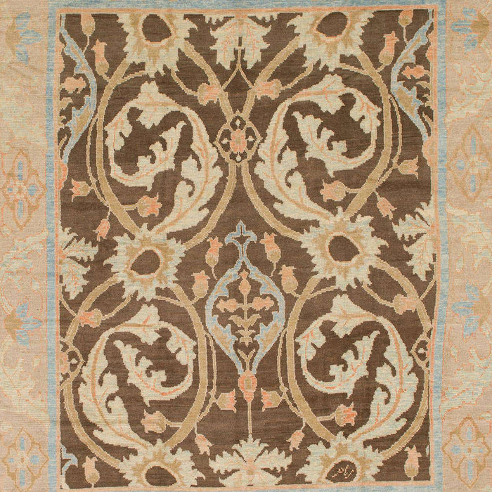 Machine Washable Abstract Brown Sugar Brown Rug, wshabs1217