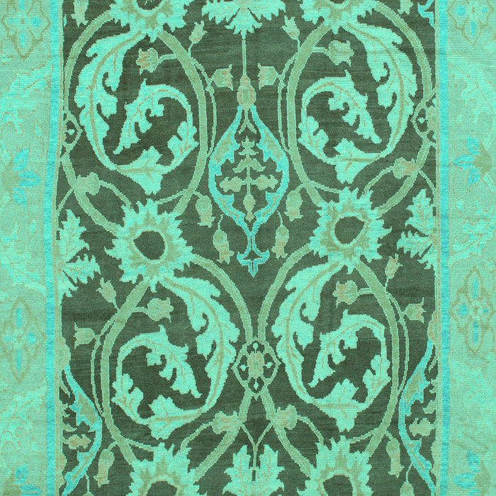 Machine Washable Abstract Turquoise Modern Area Rugs, wshabs1217turq