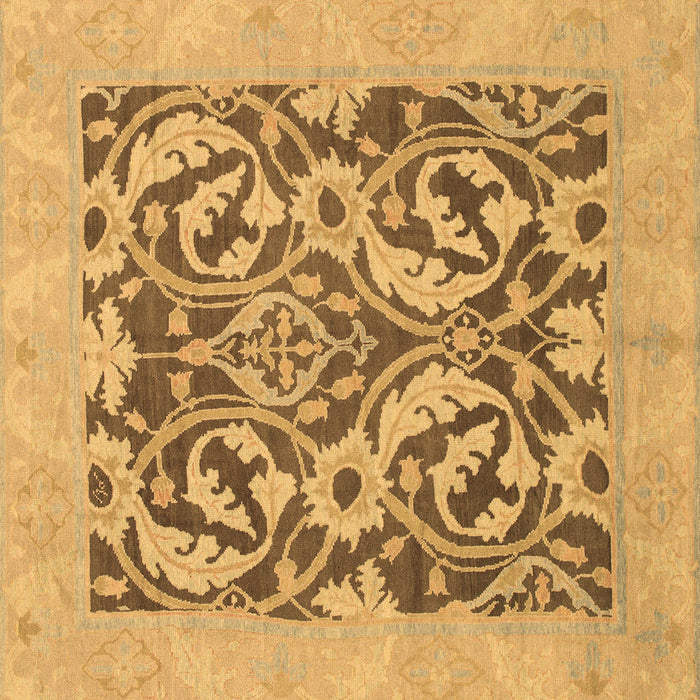 Square Machine Washable Abstract Brown Modern Rug, wshabs1217brn