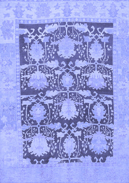 Abstract Blue Modern Rug, abs1218blu