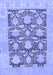 Abstract Blue Modern Rug, abs1218blu