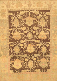 Abstract Brown Modern Rug, abs1218brn