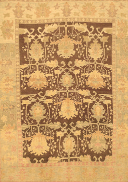 Abstract Brown Modern Rug, abs1218brn