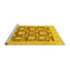 Sideview of Machine Washable Abstract Yellow Modern Rug, wshabs1218yw