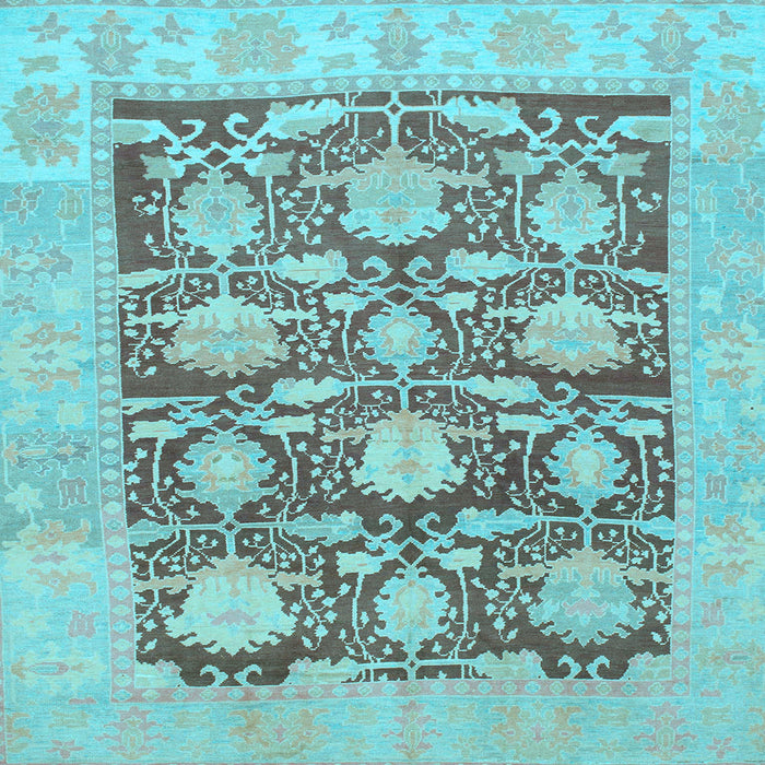 Square Abstract Light Blue Modern Rug, abs1218lblu
