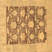 Square Machine Washable Abstract Brown Modern Rug, wshabs1218brn