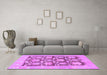 Machine Washable Abstract Purple Modern Area Rugs in a Living Room, wshabs1218pur