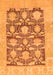 Machine Washable Abstract Orange Modern Area Rugs, wshabs1218org