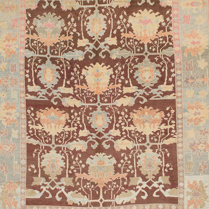 Machine Washable Abstract Rust Pink Rug, wshabs1218