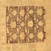 Square Abstract Brown Modern Rug, abs1218brn