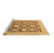 Sideview of Machine Washable Abstract Brown Modern Rug, wshabs1218brn
