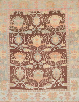 Abstract Rust Pink Modern Rug, abs1218