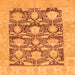 Square Abstract Orange Modern Rug, abs1218org