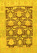 Machine Washable Abstract Yellow Modern Rug, wshabs1218yw