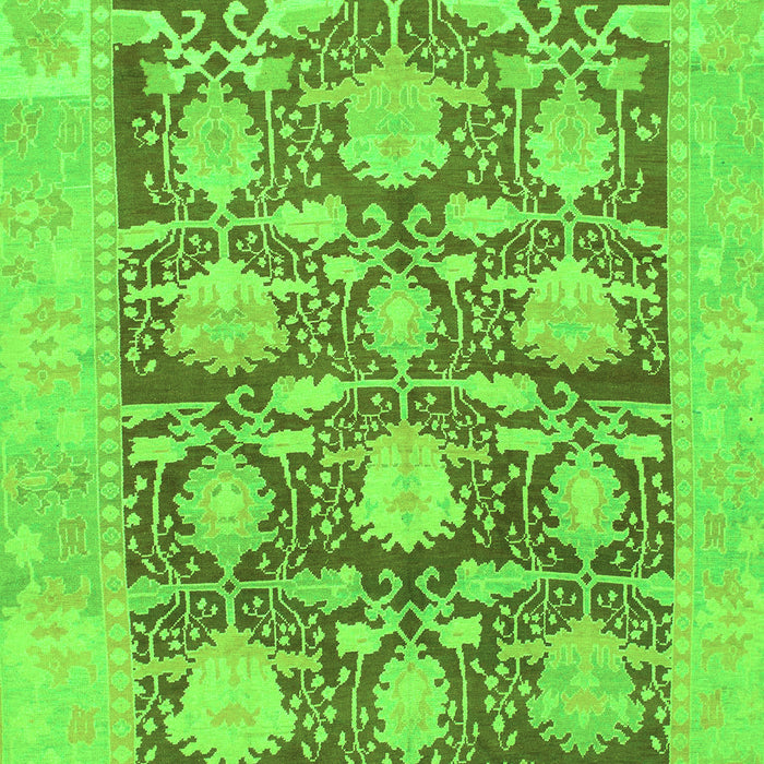 Machine Washable Abstract Green Modern Area Rugs, wshabs1218grn