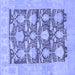 Square Machine Washable Abstract Blue Modern Rug, wshabs1218blu