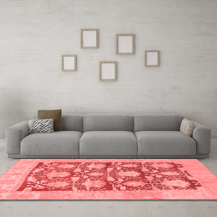 Modern Red Washable Rugs