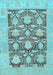 Abstract Light Blue Modern Rug, abs1218lblu