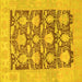 Square Abstract Yellow Modern Rug, abs1218yw